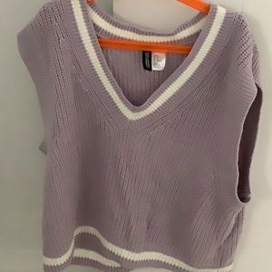 H&M purple baggy sweater vest